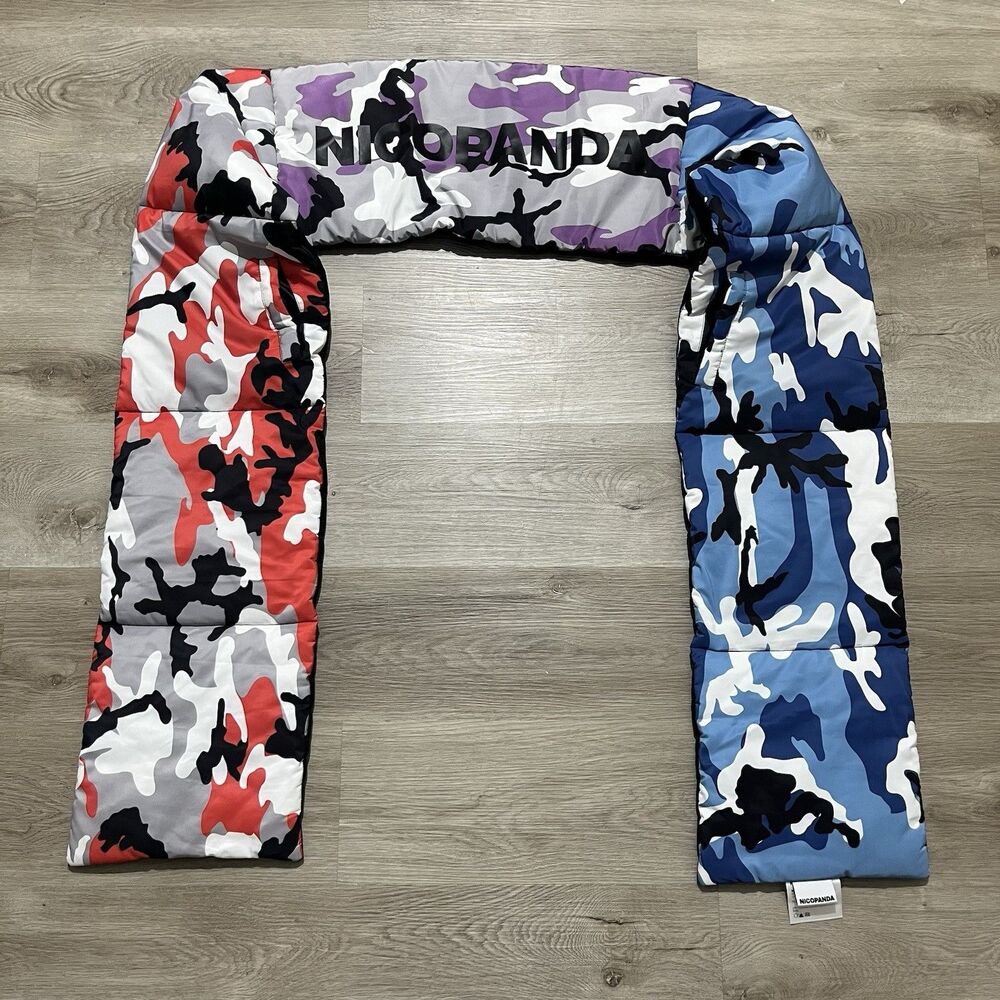 Nicopanda Urban Outiftters Camo Maxi Puffer Scarf With Pockets Multi Colored